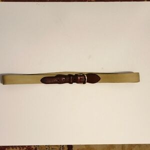 Coach Vintage Men's Leather and Twill Belt EUC Size 42‎ Equestrian